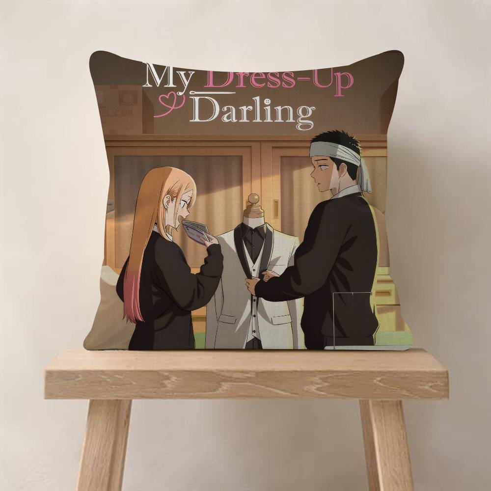 My Dress Up Darling Anime Pillow Gift Home Office Decoration Bedroom Sofa Car Cushion Cover Case 45x45