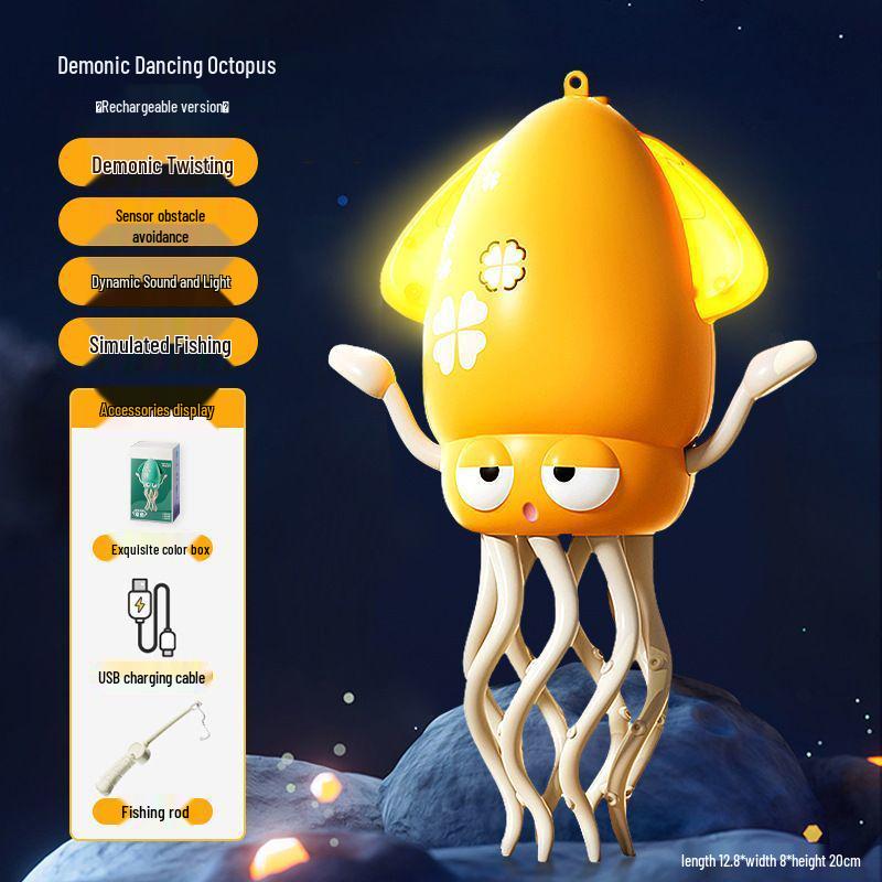 Kiddie Electric Dancing Octopus - Interactive Jellyfish Toy with Sensor Activation