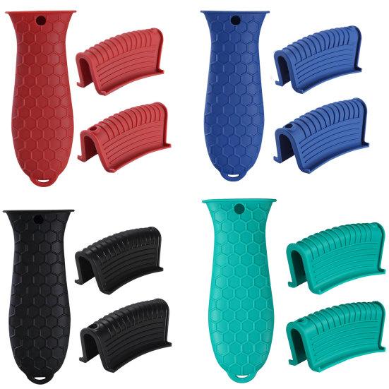 1 Sada Úchytů na Rukojeť Hrnec Žáruvzdorné Protiskluzové Proti opaření Horká Pánev Kleště Talíř Zvedák Kuchyňské Gadžety