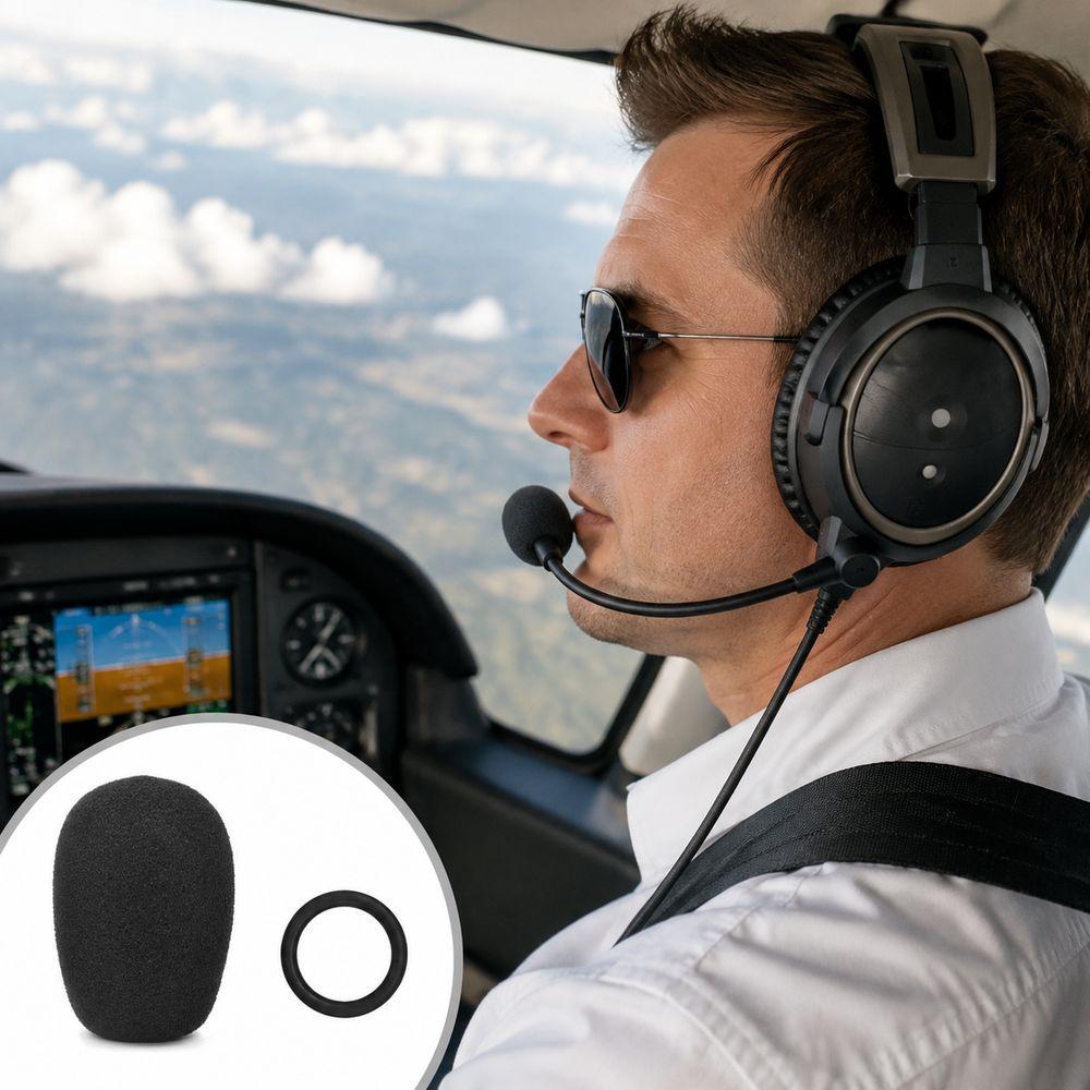 1pcs Foam Mic Windscreen Cover for Bose Aviation Headset X A10 A20 A30 Aviation Headset Accessories