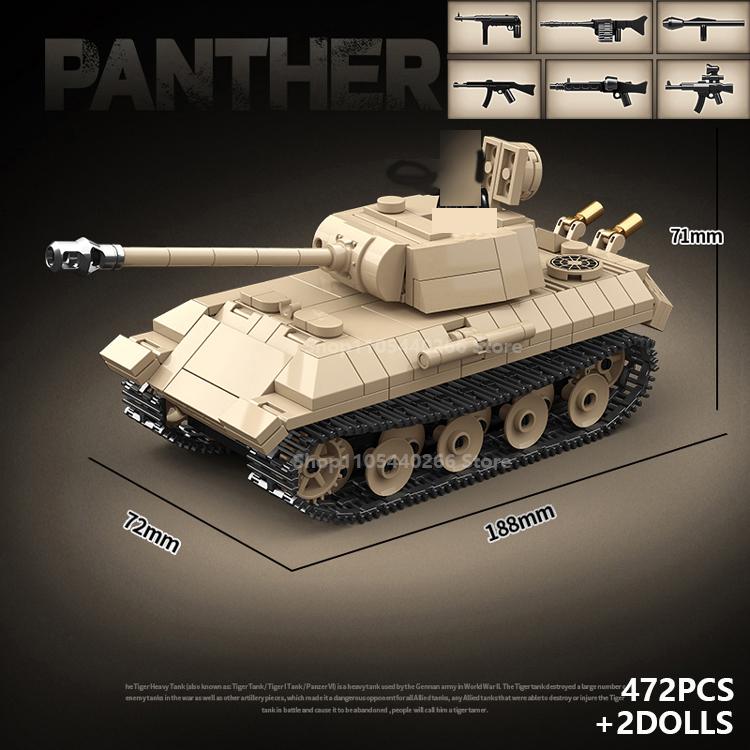 Military Sturmtiger Tank Building Blocks Model - War Scene Military Bricks Assembly Toy for Kids Gift
