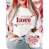 T-shirt à col rond pour femme - Taille européenne - Rouge "LOVE"/Saint-Valentin Double Face Imprimé, Stretch Doux, Respirant, Printemps-Été-Automne