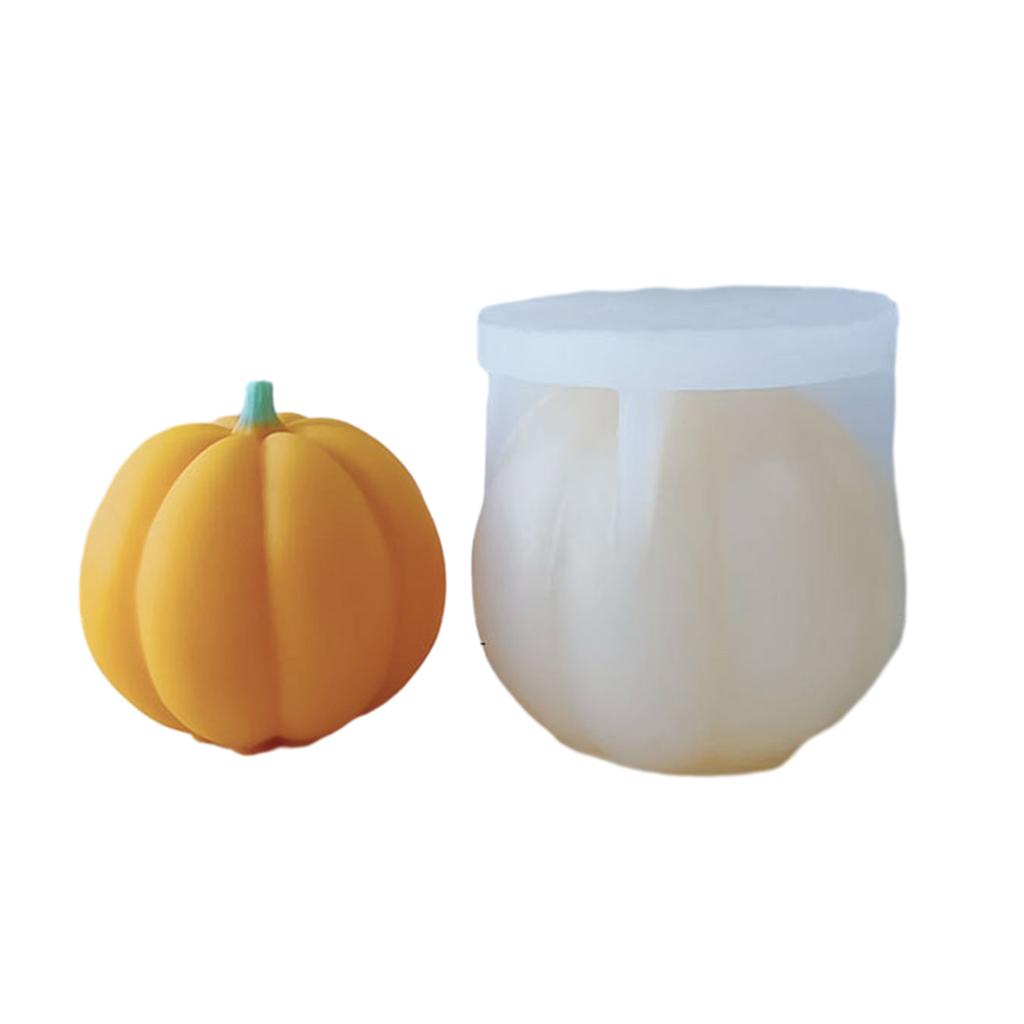 Unique Pumpkin Shaped Wax Mould 3D Silicone Mold Cake/Soap Casting Molds Candle Molds Ornament Gifts for DIY Enthusiasts