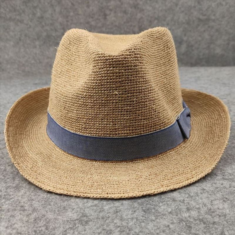 French-style Outdoor Beach Sun Hat - Fine Raffia Straw Jazz Hat, Handmade Woven, Foldable Straw Hat