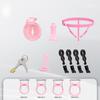 Sissy Negative Inverted Extreme Chastity Cage with 4 Size Silicone Rings Bondage Cock Exercise Urine Blockage Sex Toys for ManGood product
