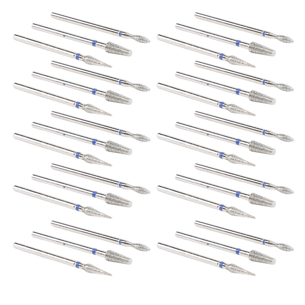 30 szt. Frezów do paznokci Pakowane indywidualnie Stal nierdzewna Manicure Usuwanie skórek Zestaw frezów do paznokci