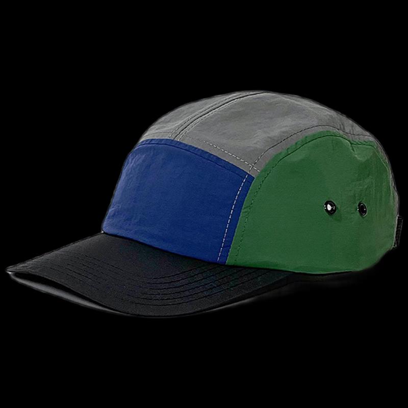 Quick-Dry Color Block Flat Brim Baseball Cap Adjustable