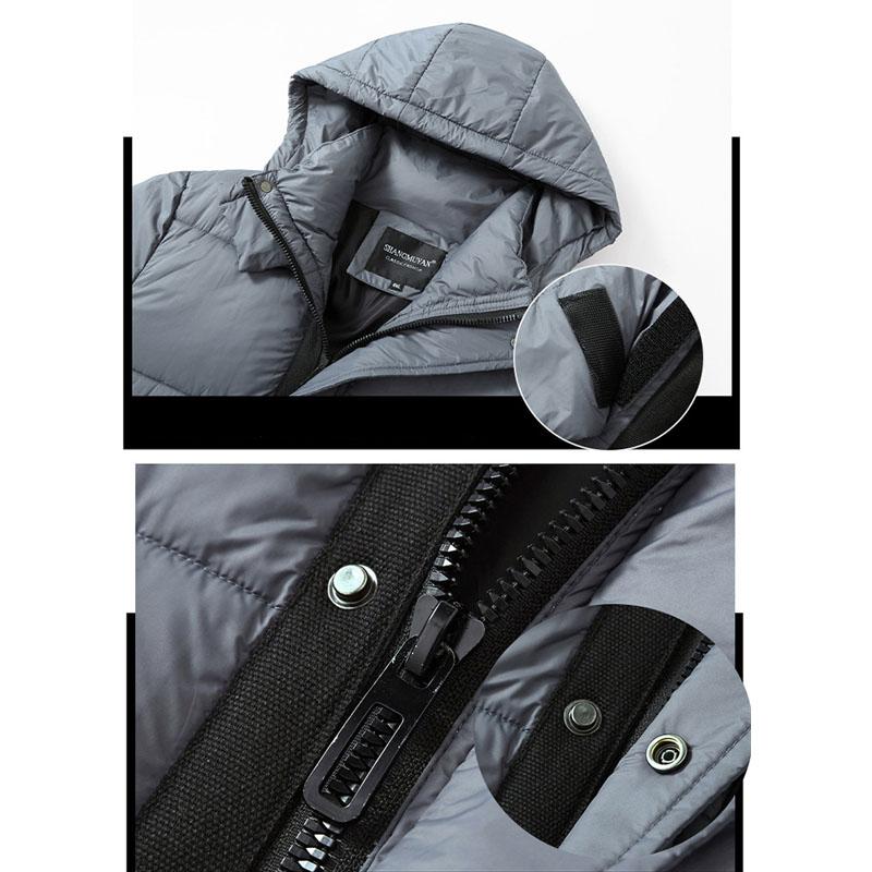 Pánský bavlněný kabát nadměrné velikosti Volný Volný ležérní tlustý muž s kapucí Plus tlustý bavlněný kabát 4XL-10XL