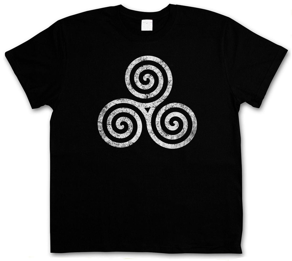 TRISKELION SYMBOL III TSHIRT Nordic Celtic Germans Knot Larp Triskel TShirt S