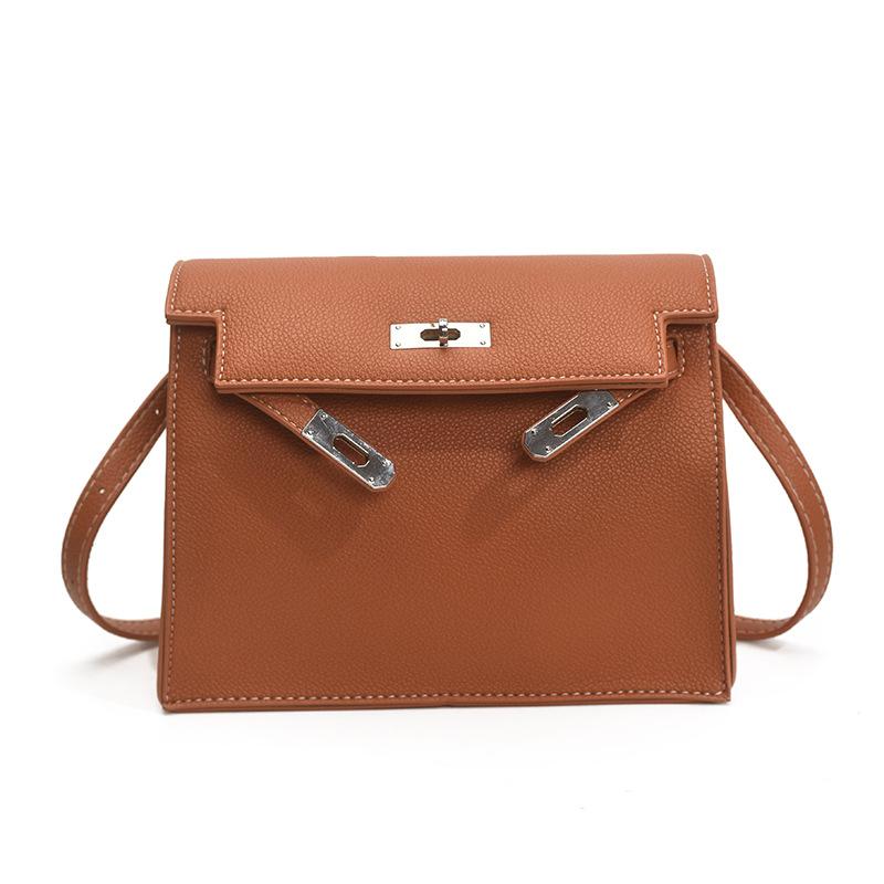 Soft Leather Casual Senior sense of modeling soft and durable fashion exquisite new light luxury commuter slanting cross shoulder handbag