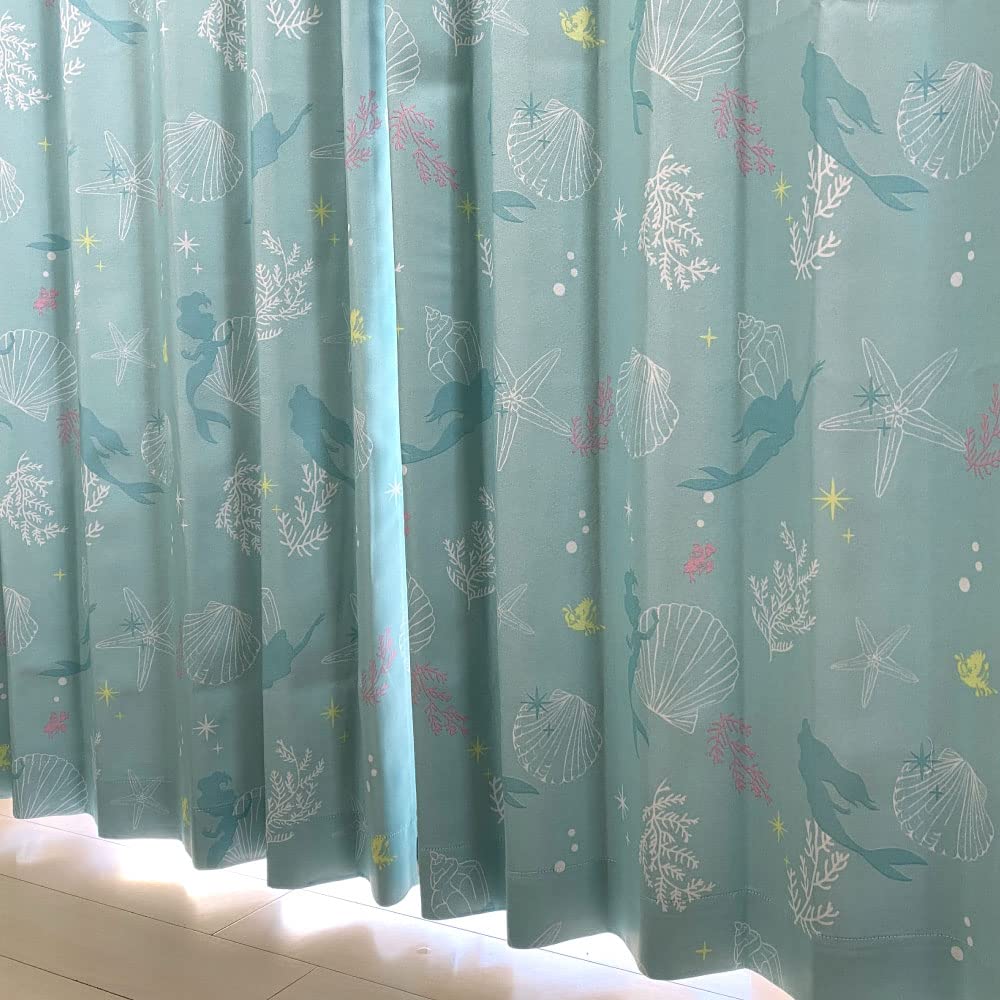 

Disney Ariel Disney Grade 2 Blackout Heat Insulation Curtains Width 100 x Length 178 cm Set of 2 Disney Princess Little Mermaid Machine Washable