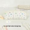 Pink Polka Dot Hand-Held Pencil Case - Stylish, High-Capacity, Creative Stationery Box for Students