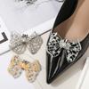 1Pc Shiny Hollow Rhinestone Bow Shoe Buckle Fashion Bowknot Shoes Decoration Shoe Clip Wedding Bride Shoes Accessories