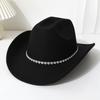 Strass Kleines Herz Damen Western Cowboy Zylinder Herren und Damen Party Freizeit Zylinder Filzhut