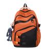Men Travel Backpack Women Color Block Backpack Junior High School Student Schoolbag