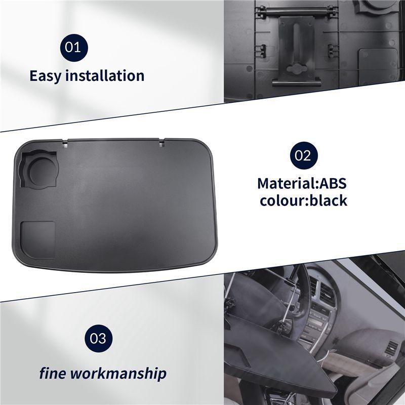 N60R-Folding Car Computer Desk Work Table In Car Laptop Stand Food Tray Drink Holder