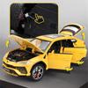 1/24 Lamborghini URUS Bison SUV Alloy Sports Car Model Diecasts Metal Off-road Vehicles Car Model Simulation Sound and Light Kids Toys Gift