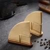 V Shape Walnut Wood Coffee Filter Holder - Espresso Drip Paper Storage Rack, Reusable Filter Type