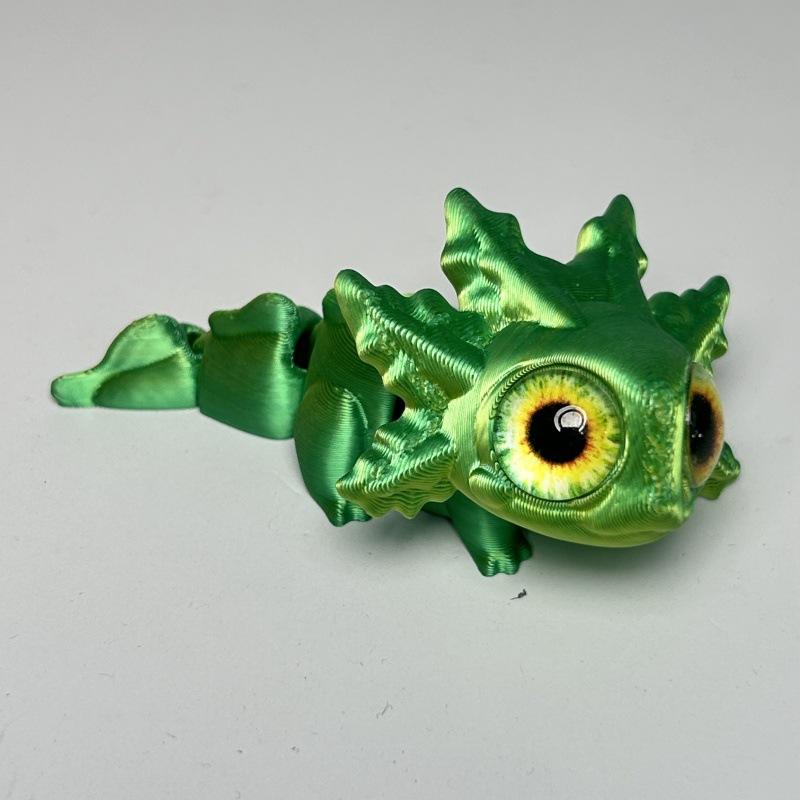 1 Piece Living Room Decoration 3D Printing Salamander Figures Multi-Joint Movable Simulation Eyes For Home Accessories Kids Gift
