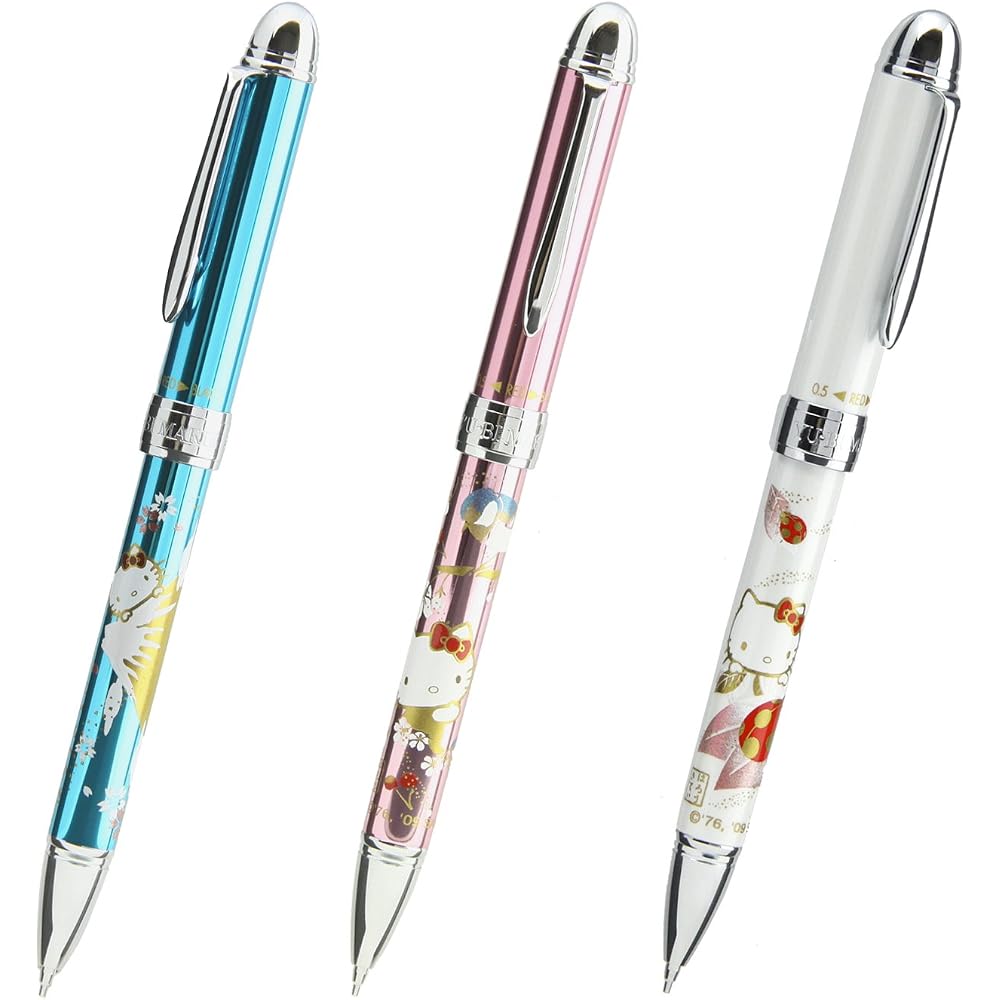Sailor Fountain Pen Multifunction Pen 2 Colors+Sharp Graceful Makie 3 Hello Kitty from Shujukara ...