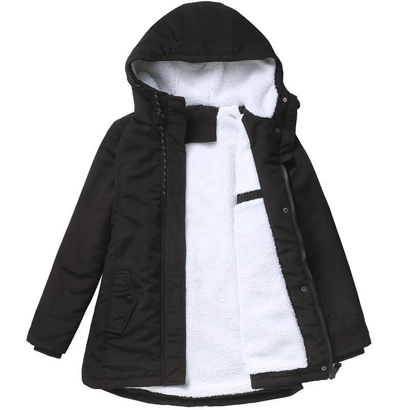 Women's Hooded Parka Coat with Fleece Lining - Warm Winter Outerwear