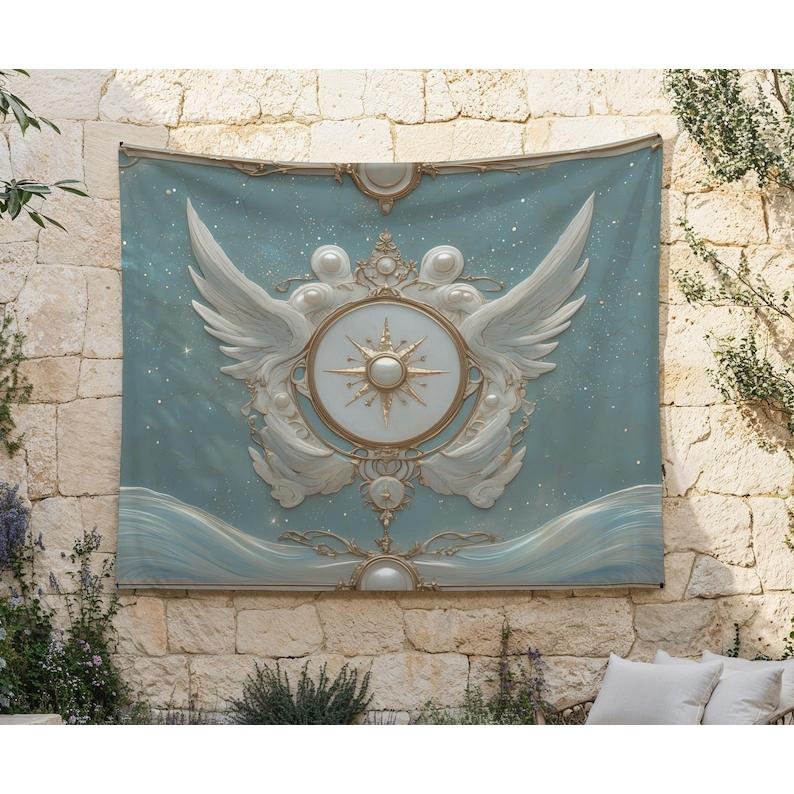 Gold-plated pearls tapestry 75x100 чёрный