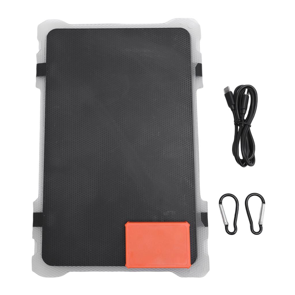 30W Solar Panel 3 Folds Double Sided Monocrystalline Silicon ETFE Panel for Camping Hiking USB Type