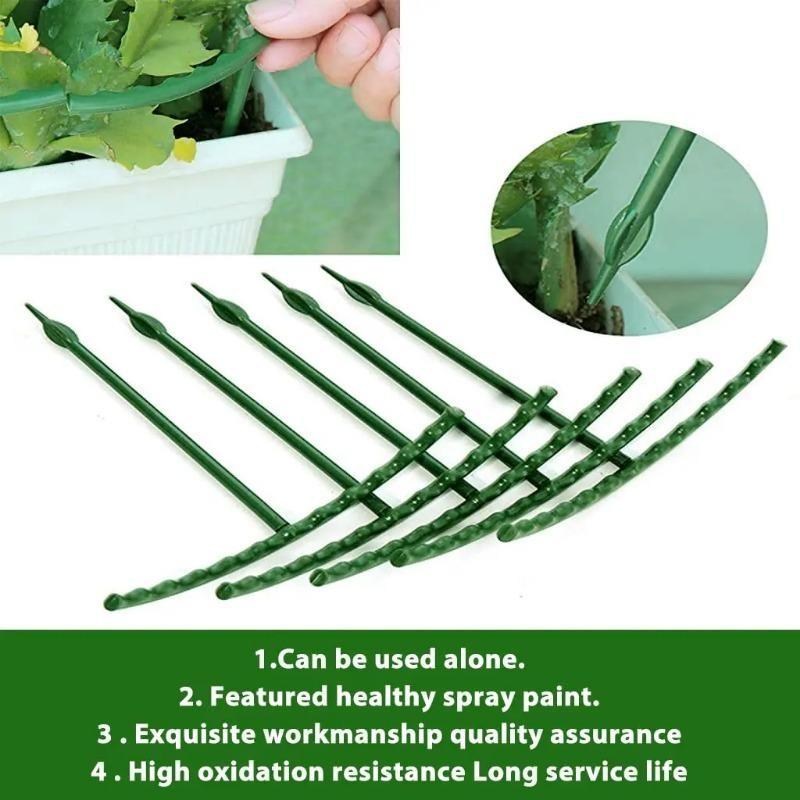 4-32Pcs 14*14cm Plastic Plant Support Pile Stand Plant Support Pile for Flowers Greenhouses Arrangement Fixing Rod Holder Garden Tools