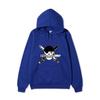 Anime One Piece Roronoa Zoro Hoodie, Pirate Logo Front Print Pullover Sweatshirt Long Sleeve Streetwear for Men Women