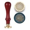 Christmas Themed Seal Stamp Head with Wood Handle for Seal Envelope Christmas Card Invitation Scrapbooking Embellishment