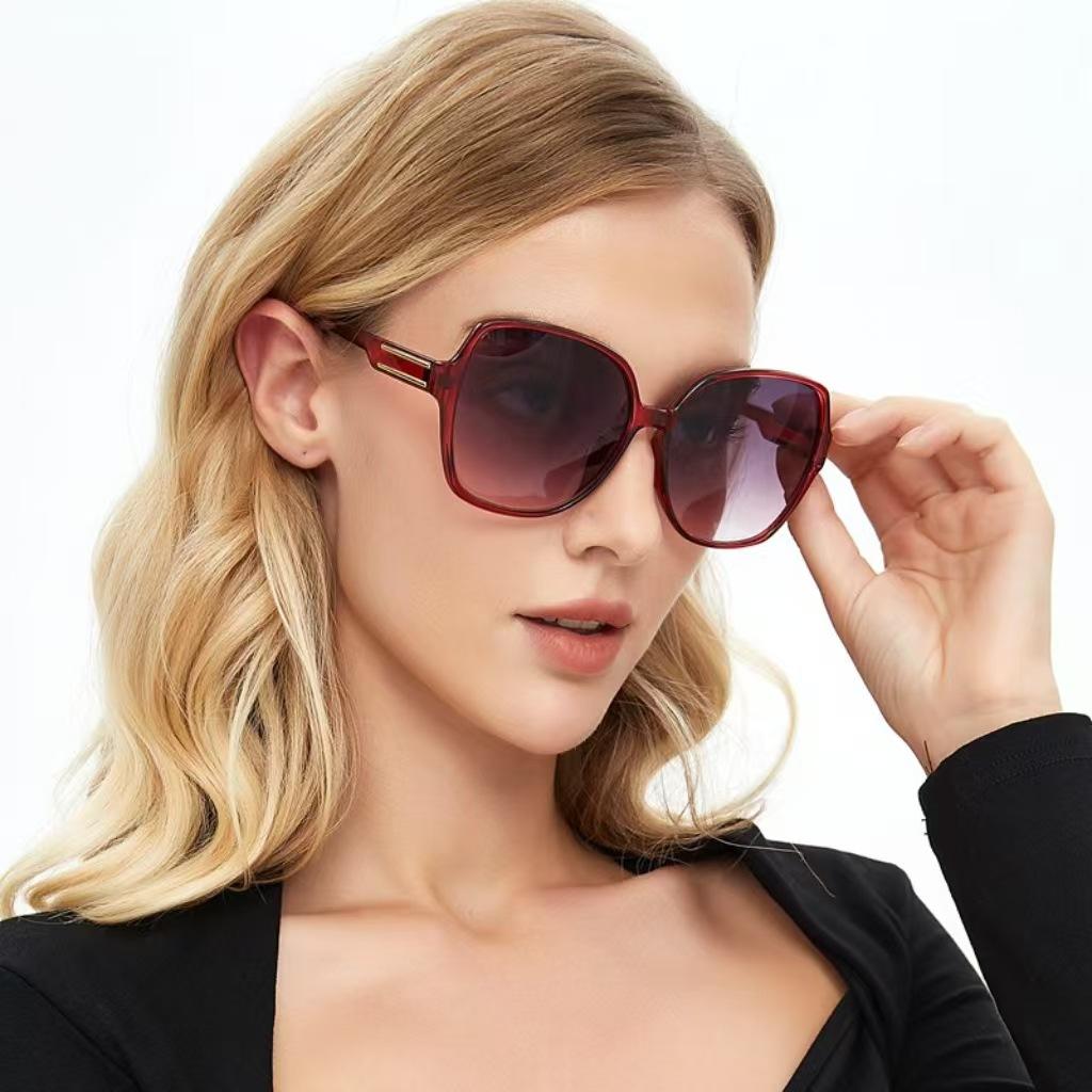 Women'S Sunglasses Sunshade Sunglasses Stall High Quality Fashion Big Frame Thin Han Chao