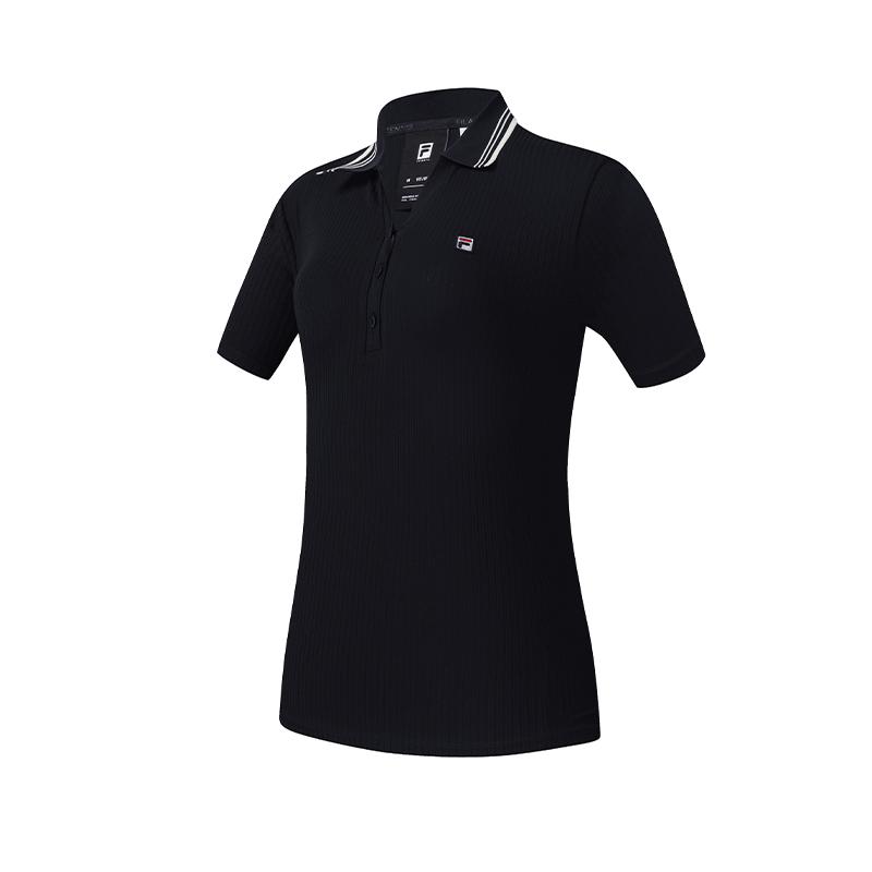 FILA Tennis Simple Comfortable Casual Short Sleeve Polo Shirt Women tops Legendary-Blue A11W623138F-NV