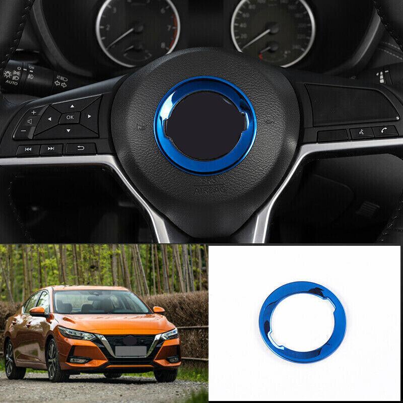 For Nissan Sylphy Sentra - Blue titanium Steering wheel Ring Frame trim