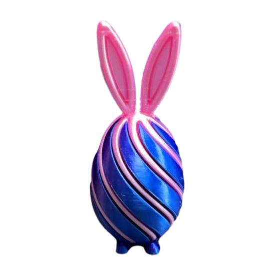 3D Geprint Spiraal Paasei Uniek Sensorisch Fidget Speelgoed met Konijnenoor voor Volwassenen Stressverlichting Paasmand Vullers Feestartikelen