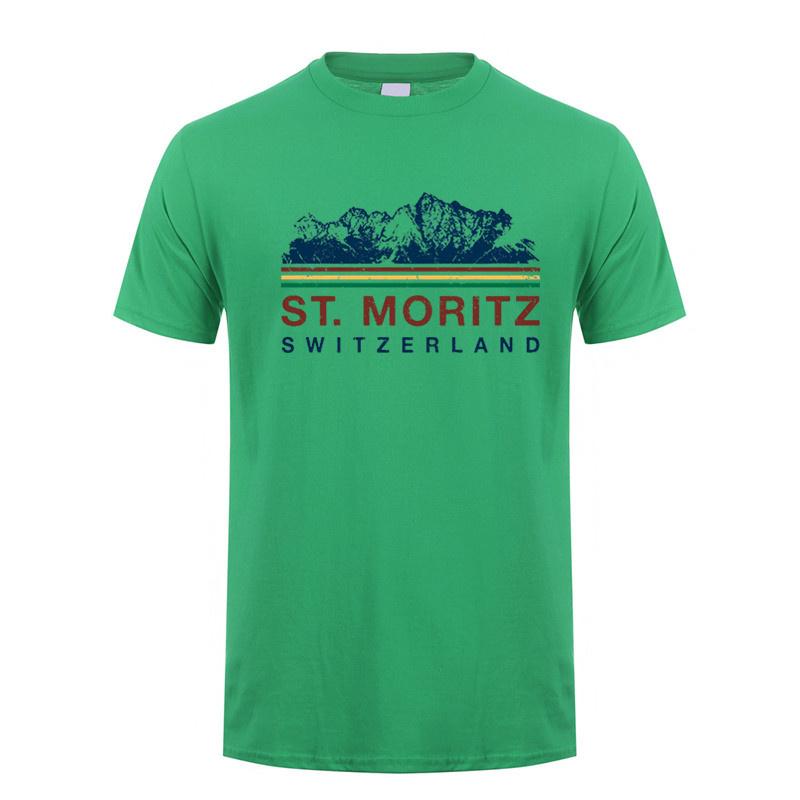 St Moritz Switzerland T Shirt Summer Graphic Unisex Cotton Tshirts Fashion Short Sleeve Dad Gift Oversized Tees DY307