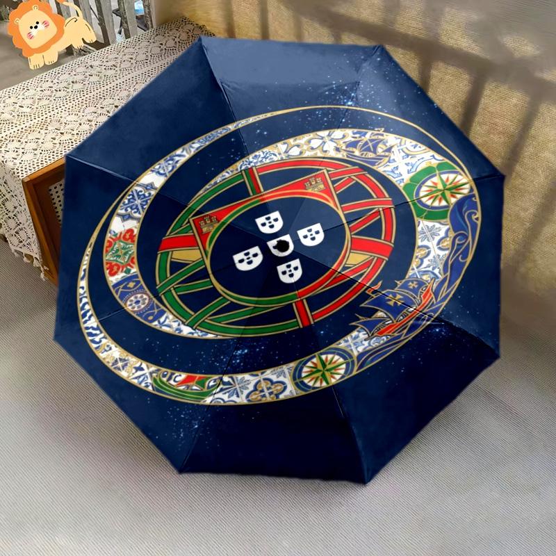 Portuguese Heritage Emblem Folding umbrella 8 paraphenoid bones Suitable for all seasons Umbrella Gift outdoor