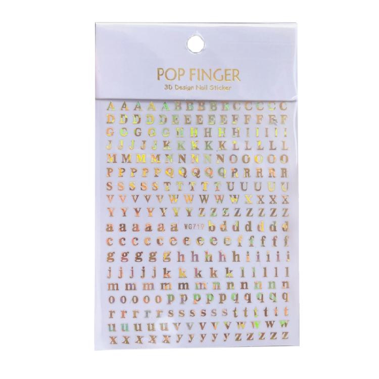 26 Buchstaben Metall Alphabet Aufkleber Kombinations Wort Aufkleber Nagelkunst Aufkleber