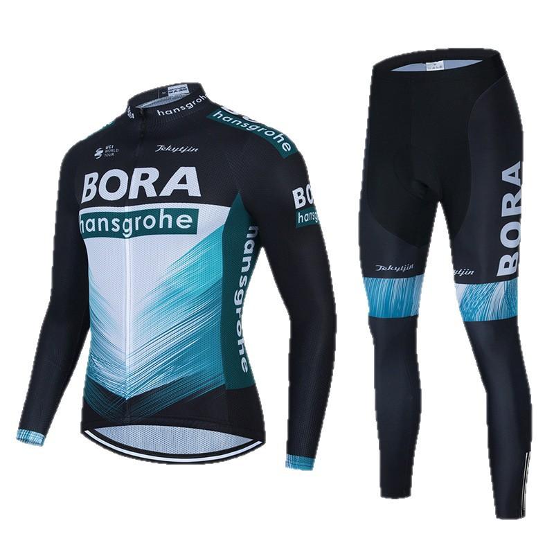 2026 Langarm Herbst Atmungsaktives Radsportanzug-Set, Tour de France Version Langarm-Hose Radsportanzug
