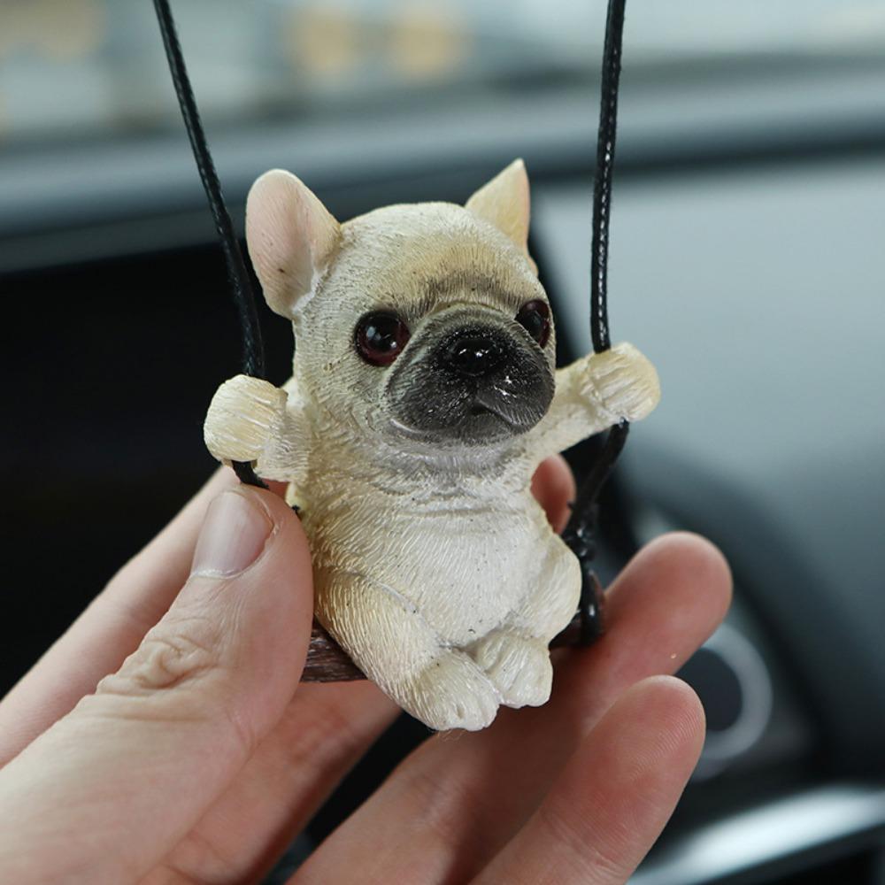 Bulldog Car Pendant Rearview Mirror Car Pendant Car Pendant Car Pendant Cute Puppy Small Fresh