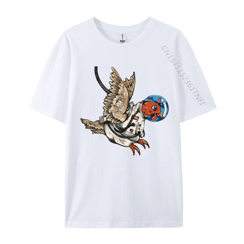

Space Chicken No Background Vintage T Shirt Men Tee Shirts Man Novelty Graphic Cotton Tops Problem Solved T Shirt S