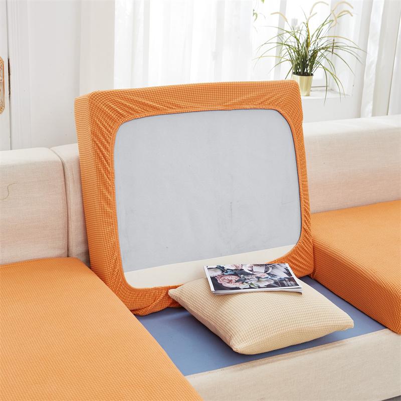 Husă Jacquard pentru Perna de Șezut a Sofalei Husă pentru Scaun Elastică Lavabilă Detasabilă Husă de Protecție pentru Șezut din Fleece Polar pentru Sofă