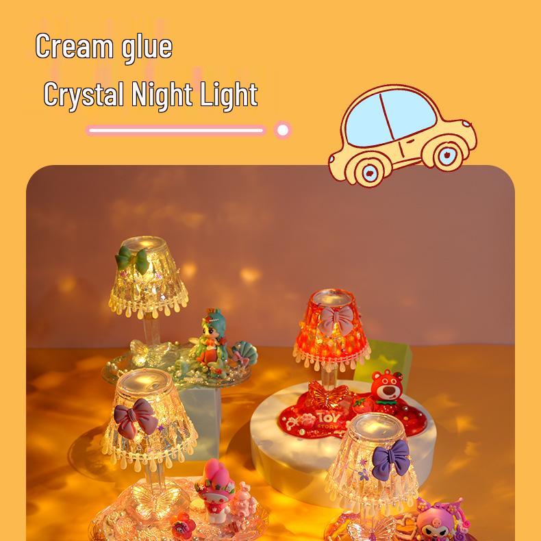 DIY Crystal Night Light Desk Lamp Kit for Girls - Educational Toy & Creative Craft Set