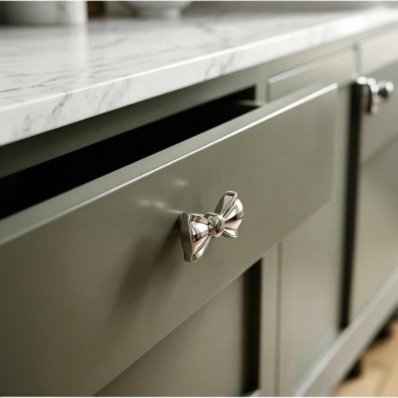 Titanium Silver Cabinet Knobs Heavy Duty Drawer Pulls for Dresser Cupboard Wardrobe Cafe Office Home Furniture Renovation