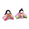 Osaka Choseido Hina Dolls, Compact Mini Hina Dolls, Hinamatsuri (Girl's Festival), Chirimen Craft, Posh Poteri Hina Frame Decoration