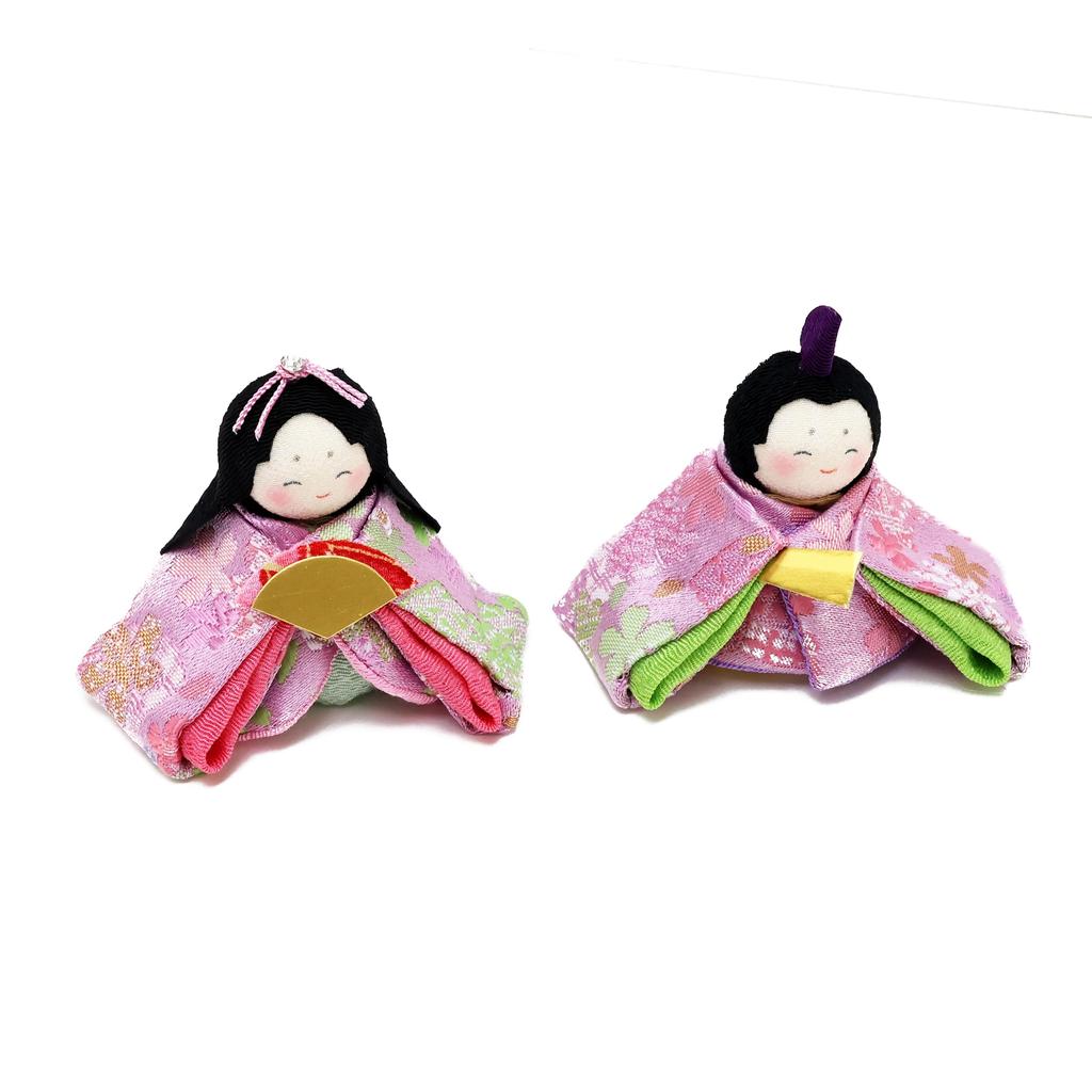 Osaka Choseido Hina Dolls, Compact Mini Hina Dolls, Hinamatsuri (Girl's Festival), Chirimen Craft, Posh Poteri Hina Frame Decoration