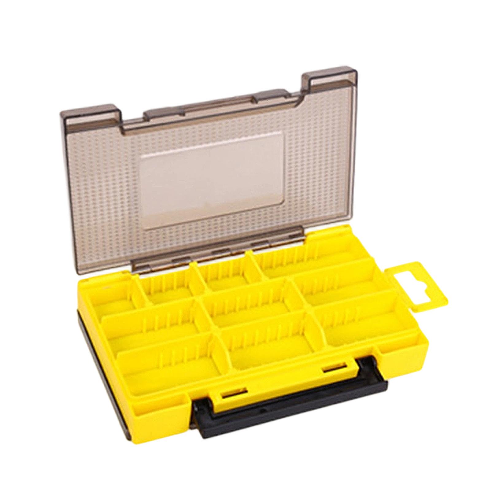 

Жесткий кейс для приманок Инструмент Двусторонние коробки для рыболовных приманок и снастей Органайзер для крючков Коробка для хранения рыболовных аксессуаров Простая в использовании жёлтый