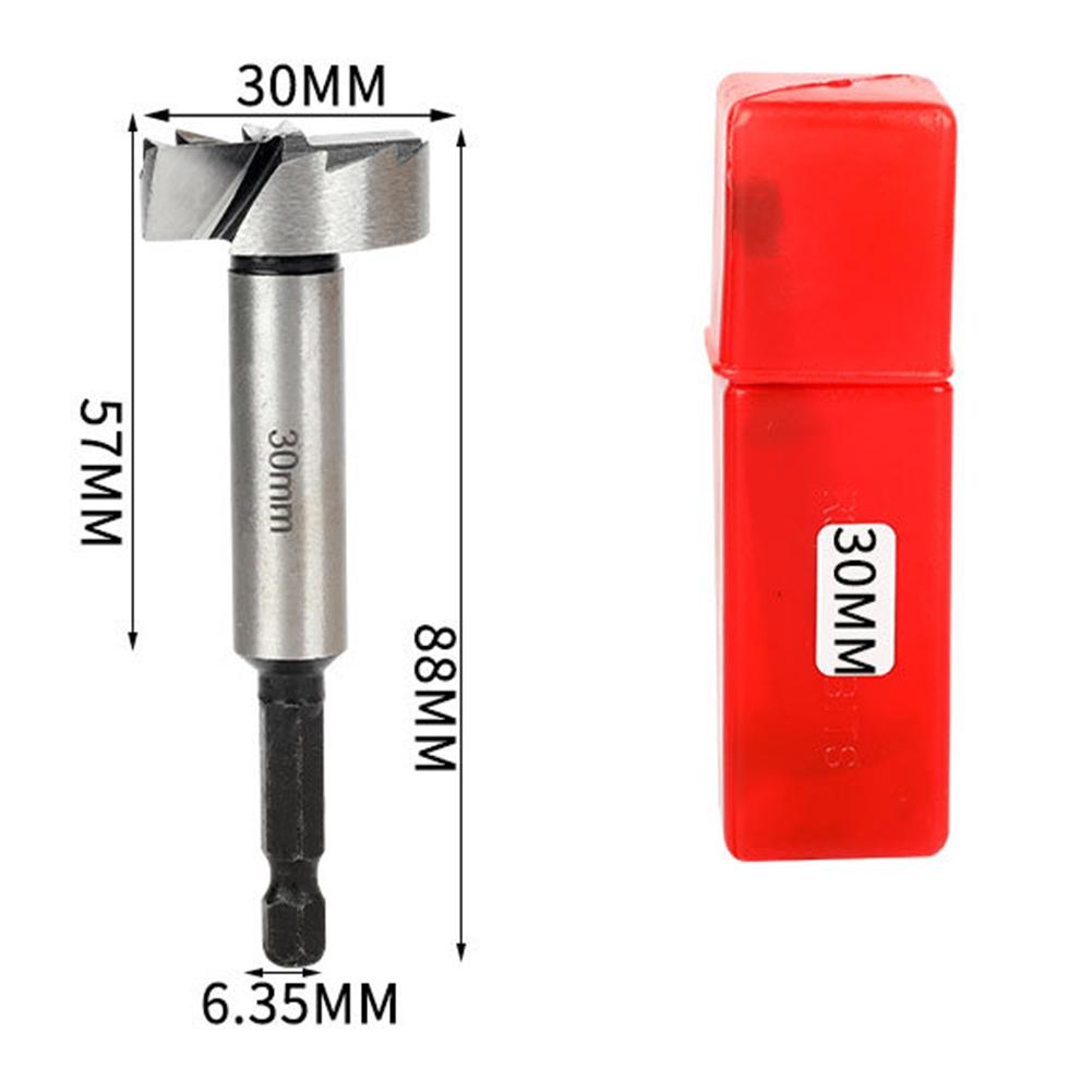 Hexagonal Shank Multi Tooth Flat Drill Bit 26mm-32mm Woodworking Hinge Boring Tool High Carbon Steel Silver