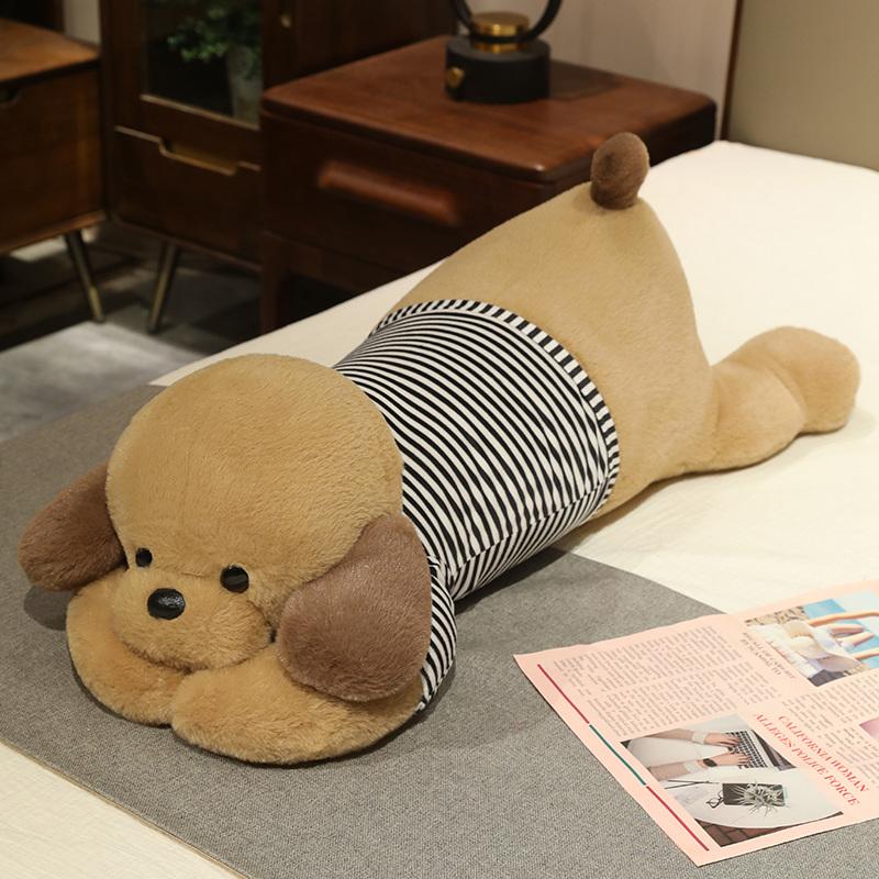 Lying Dog Plush Stuffed Pillow Toy Soft Simulation Puppy Back Cushion Room Decor Birthday Xmas Gift