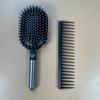 Douyin Anti-Static Fluffy Hair Cushion Comb Set: Girls' Massage & Air Cushion Comb, 2 Pieces.
