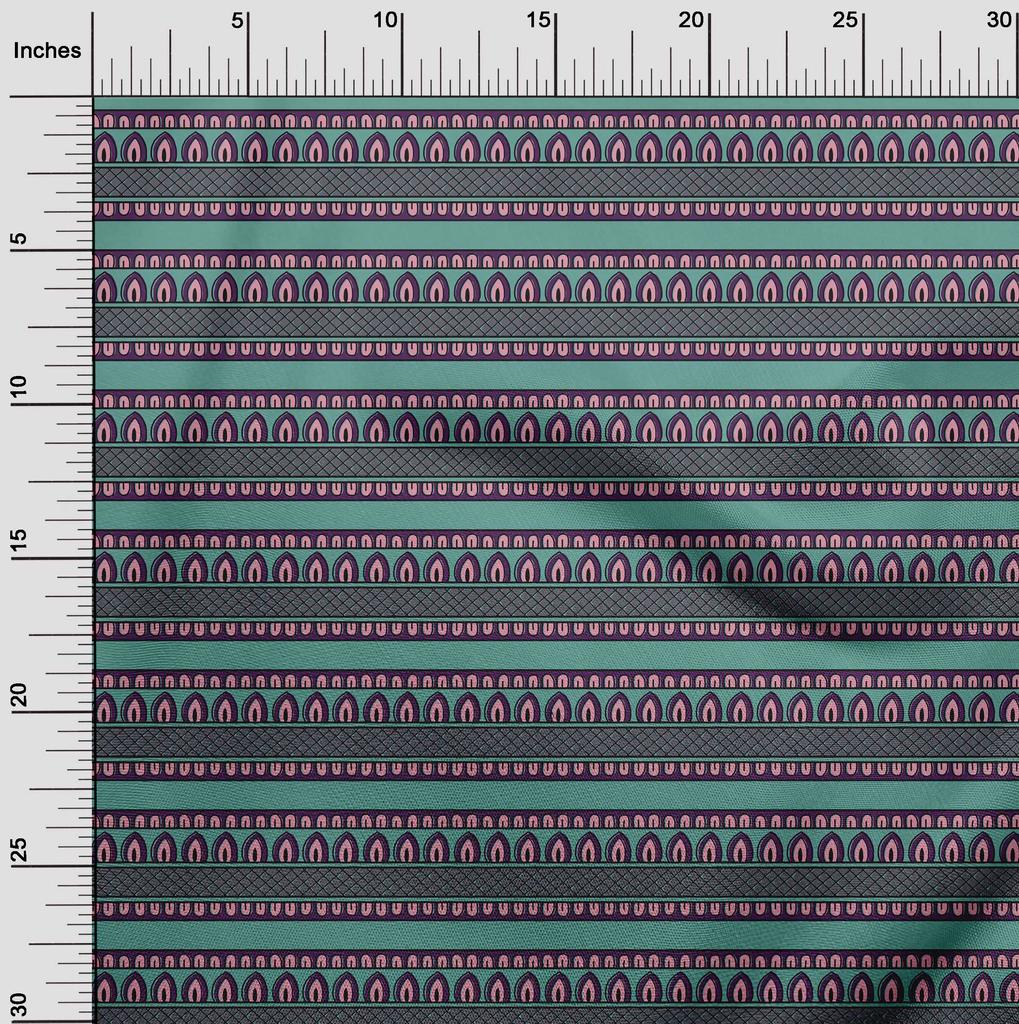 oneOone Cotton Flex Fabric Ethnic Block Printed Craft Fabric BTY 40 Inch